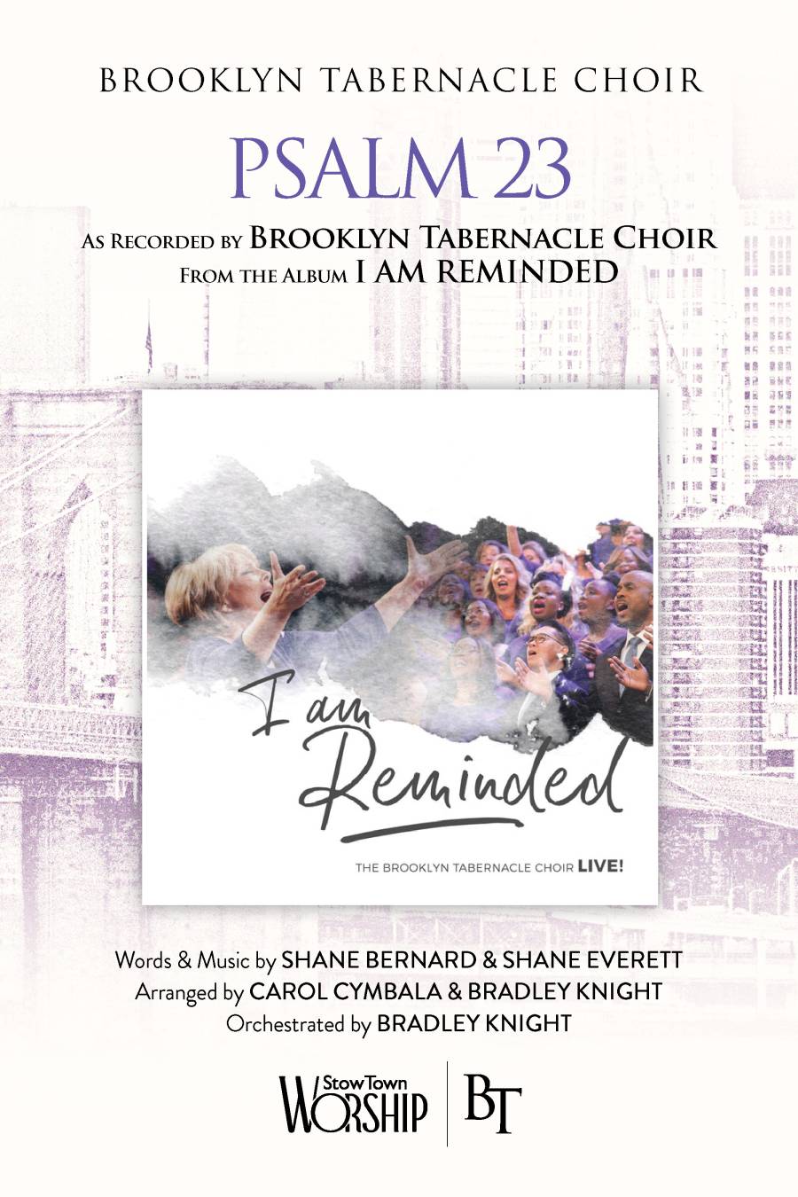 Psalm 23 (Surely Goodness) (Choral Anthem SATB) Sheet Music PDF (The  Brooklyn Tabernacle Choir / Shane \u0026 Shane / Arr. Carol Cymbala / Orch.  Bradley Knight) - PraiseCharts, image size:900x1350