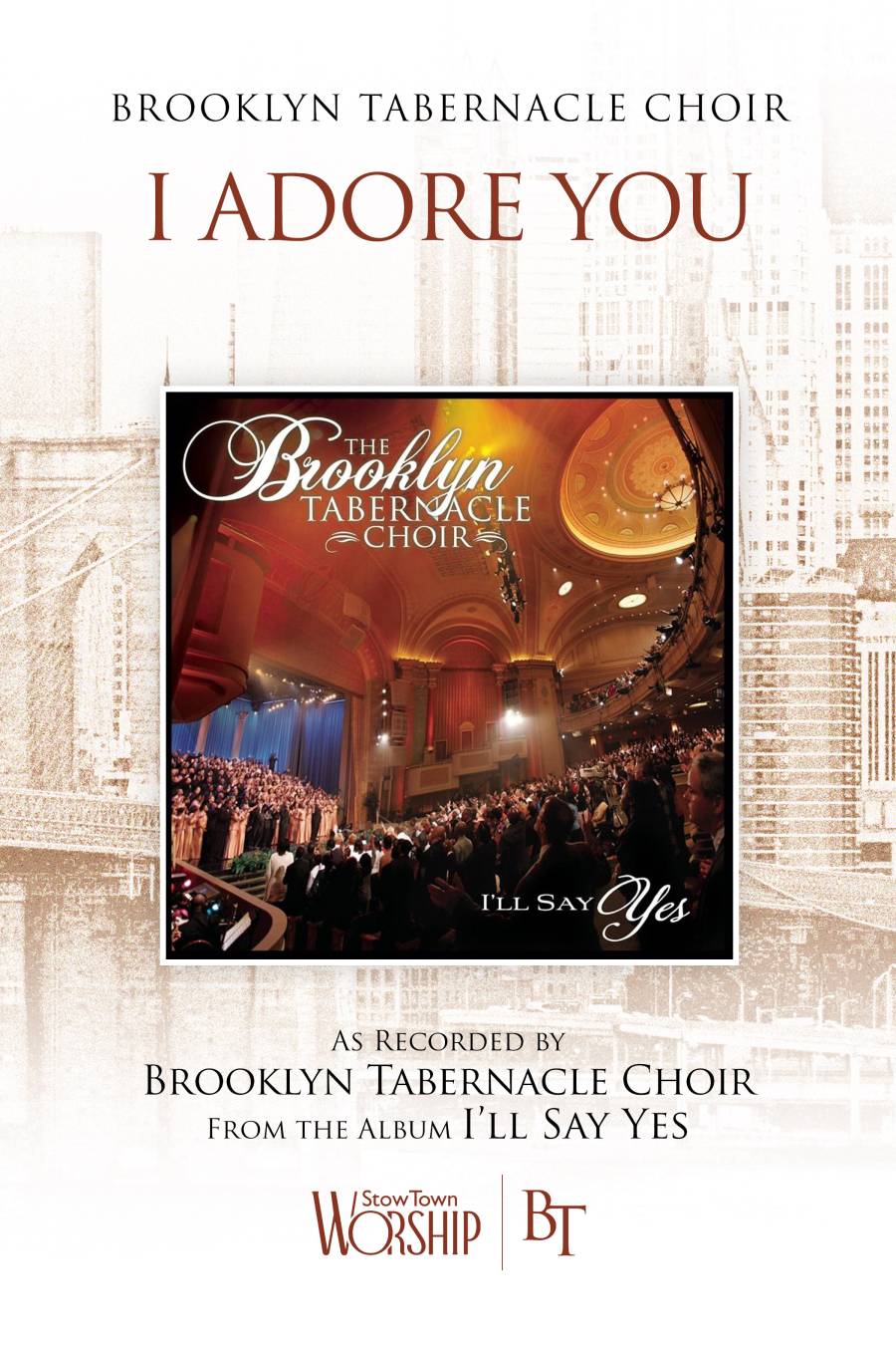 I Adore You (Choral Anthem SATB) Sheet Music PDF (The Brooklyn