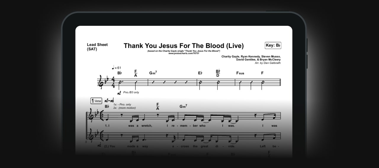 Christian Church Sheet Music for Praise & Worship Songs - PraiseCharts