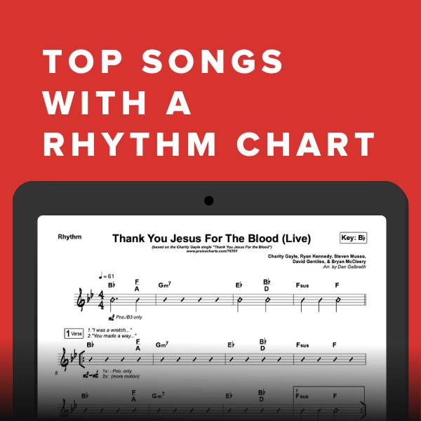 Sheet Music, Chords, & Multitracks for Top Songs with a Rhythm Chart