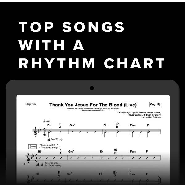 Sheet Music, Chords, & Multitracks for Top Songs with a Rhythm Chart