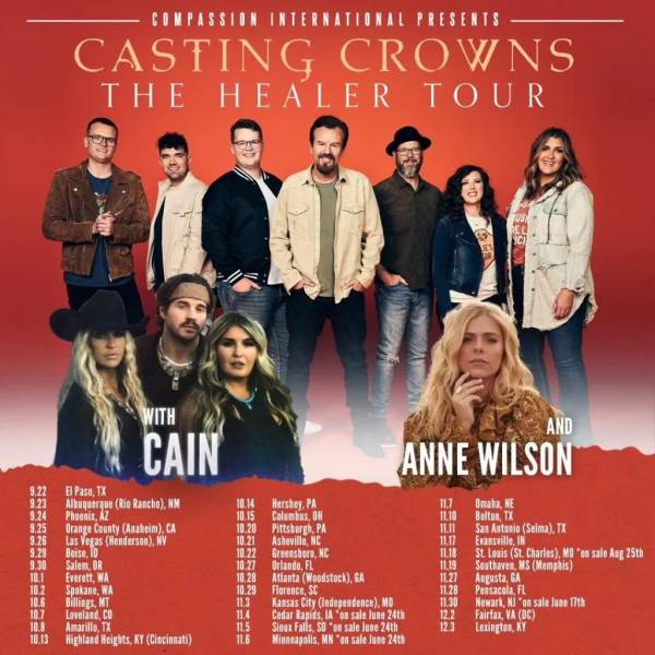 Sheet Music, Chords, & Multitracks for Casting Crowns Presents The Healer Tour 2022