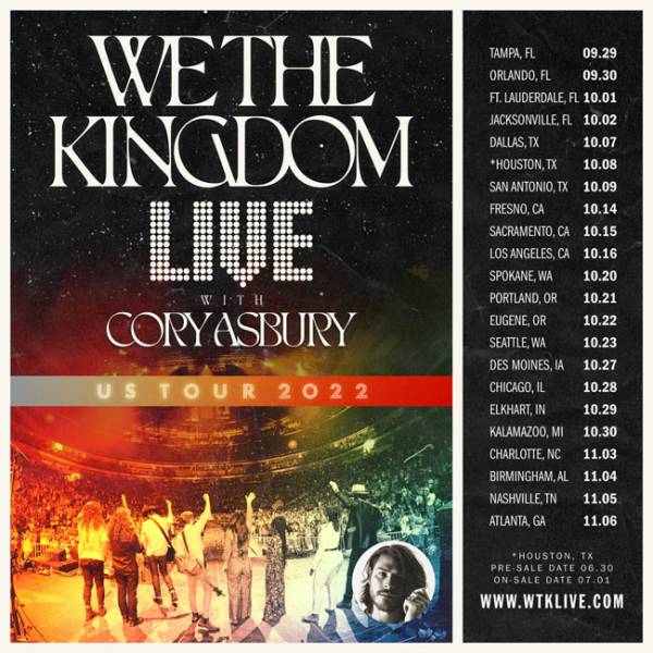 Sheet Music, Chords, & Multitracks for We The Kingdom Live Tour 2022